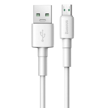 Cablu Baseus Mini White Cable MicroUSB, White, 1m, 4A Cablu Baseus Mini White Cable MicroUSB, White, 1m, 4A