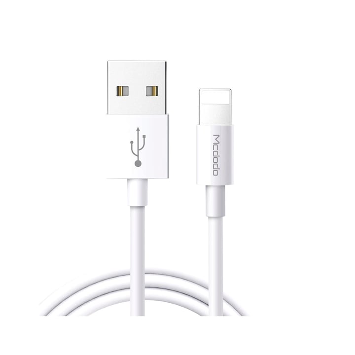 Cablu Mcdodo Element Series USB la Lightning, max 2A, 1m, Alb