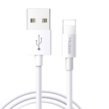 Cablu Mcdodo Element Series Lightning White, max 2A, 1m Cablu Mcdodo Element Series Lightning White, max 2A, 1m