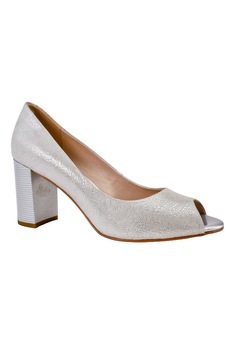 Pantofi dama decupati Epica 957, Piele naturala, Argintiu, 40 EU Pantofi dama decupati Epica 957, Piele naturala, Argintiu, 40 EU