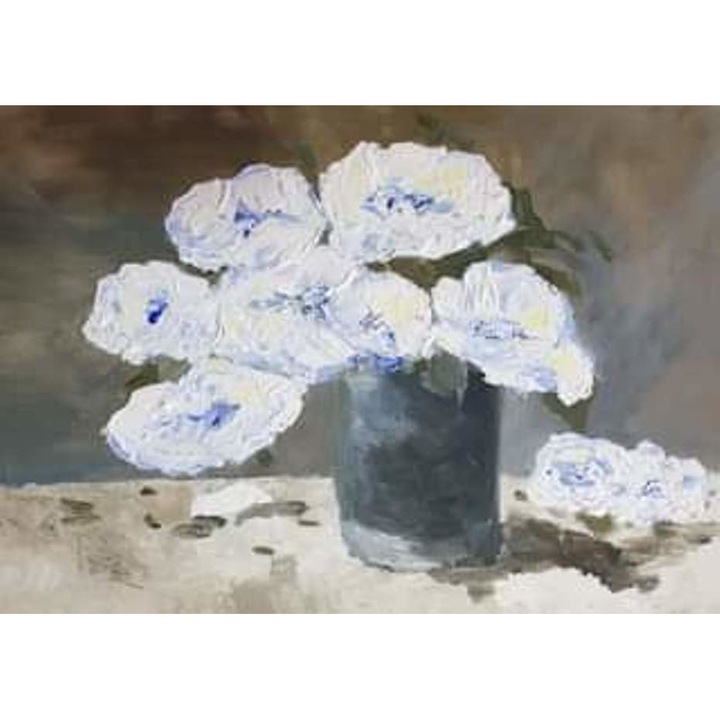 Tablou, Anca Nistoroiu, pictura feng shui care curata excesul de informatii si problemele aparute cand lipseste onestitatea, 50X70 cm