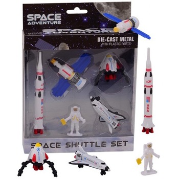 Set 5 figurine din metal si plastic, Vehicule spatiale Set 5 figurine din metal si plastic, Vehicule spatiale
