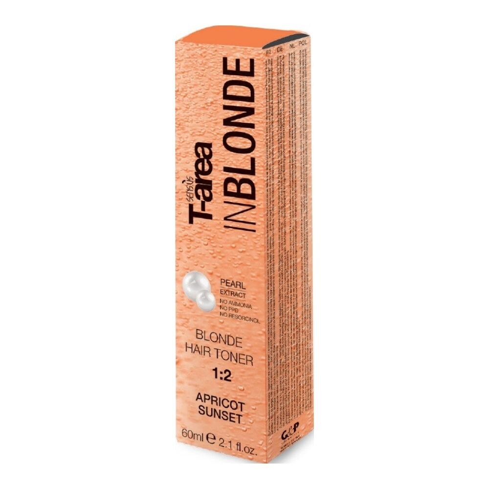 Toner pentru par blond fara amoniac, Sensus T-Area InBlonde Apricot Sunset, 60 ml