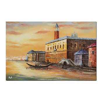 Tablou pictat manual, Artnova - Palatul dogilor - Venetia - 90x60cm pictura ulei pe panza Tablou pictat manual, Artnova - Palatul dogilor - Venetia - 90x60cm pictura ulei pe panza