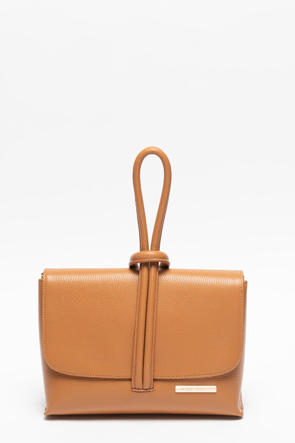 Antonia Moretti, Geanta crossbody de piele cu clapa, Scortisoara