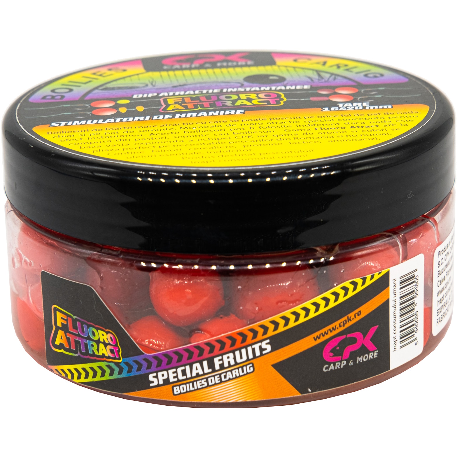 Boilies Carlig Fluoro Atract CPK aroma Special Fruits , 16/20mm, 160gr