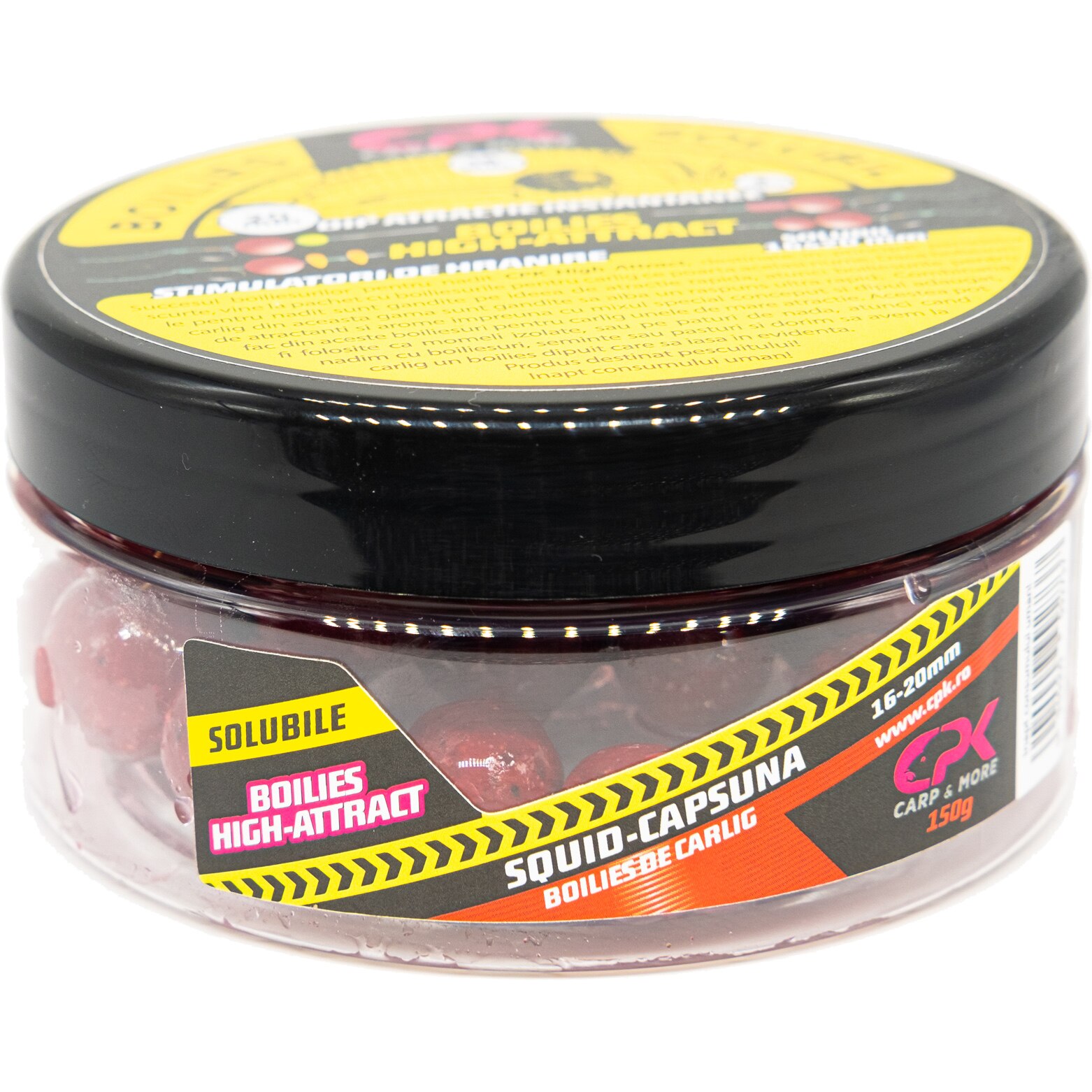 Boilies Carlig HA CPK aroma Squid+Capsuna Sol, 16/20mm, 150gr