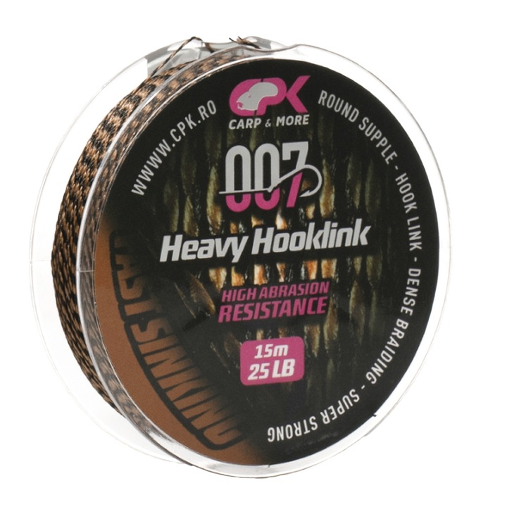 Fir Textil Heavy Hooklink CPK, 25lb/15m, Maro