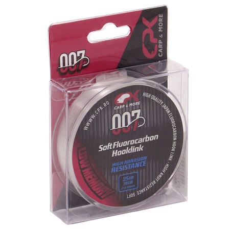 Fir textil CPK Fluorocarbon 007 Hooklink, 0.38mm/25m