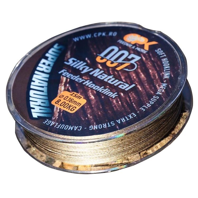 Fir Textil 007 Silky Natural Feeder Hooklink CPK, 0.16mm/8kg, Maro