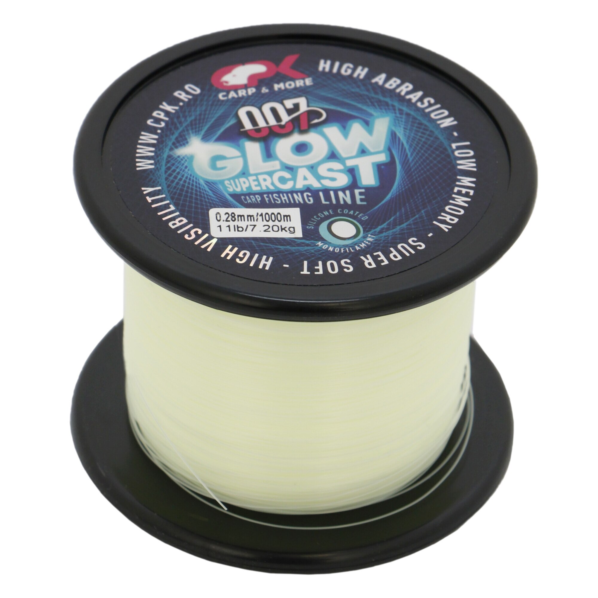 Fir Monofilament Glow Supercast CPK, 0.28mm, 1000m