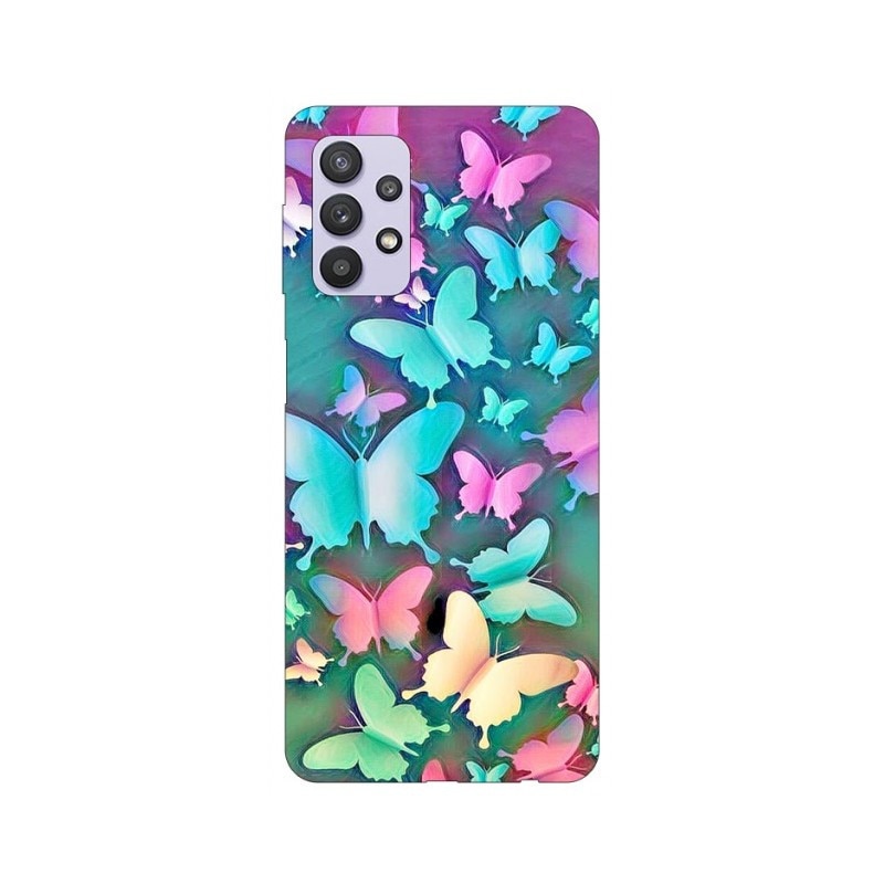 Husa Silicon Soft Upzz Print Compatibila Cu Samsung Galaxy A32 4g Model Colorfull Butterflies