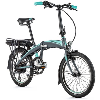 Bicicleta pliabila electrica Leader Fox Tifton, 7 viteze, 5 trepte de asistare, frana Tektro, acumulator LG 16 Ah, autonomie 120 km, gri mat-tourquoise Bicicleta pliabila electrica Leader Fox Tifton, 7 viteze, 5 trepte de asistare, frana Tektro, acumulator LG 16 Ah, autonomie 120 km, gri mat-tourquoise