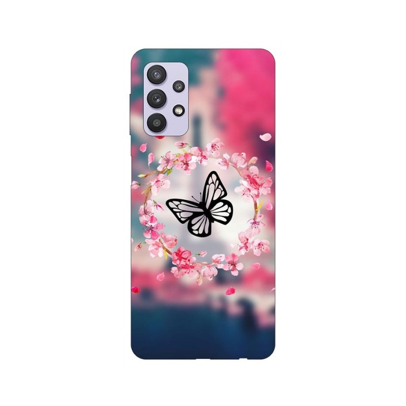 Husa Silicon Soft Upzz Print Compatibila Cu Samsung Galaxy A32 4g Model Butterfly
