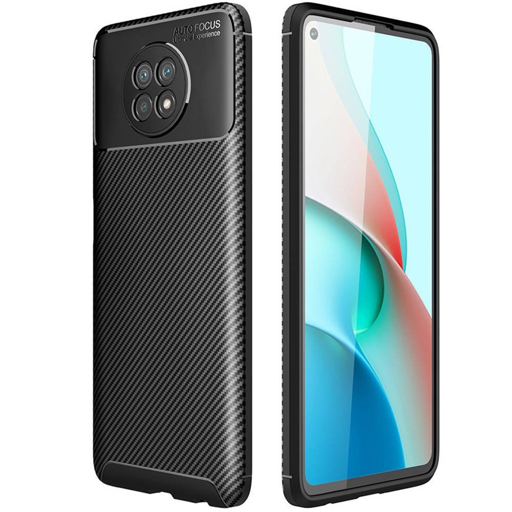 Husa pentru Xiaomi Redmi Note 9T Armored Carbon Fiber Black