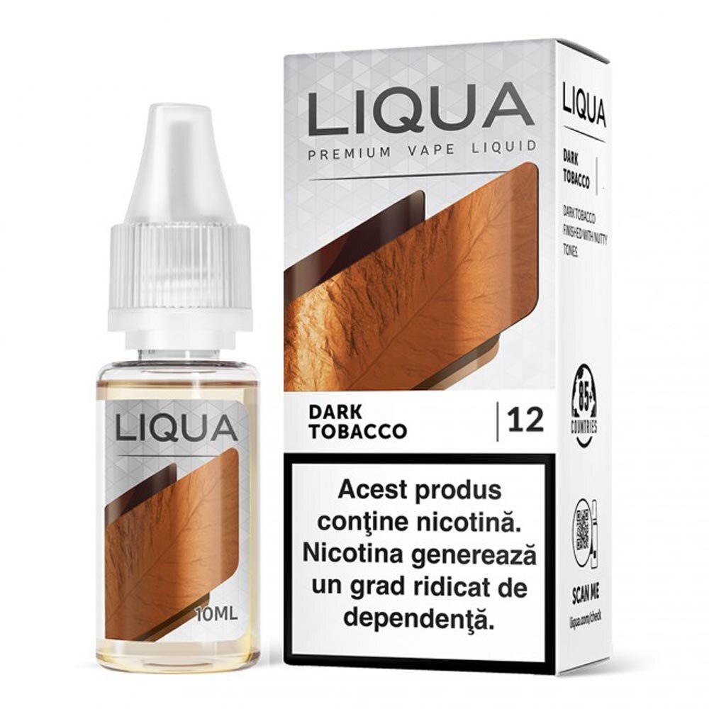 Lichid pentru Tigara Electronica Liqua Dark Tobacco, 10ml, 12mg