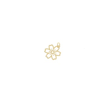 Martisor cu pandantiv floare din aur 14k lungime 17mm si inaltime 17mm Martisor cu pandantiv floare din aur 14k lungime 17mm si inaltime 17mm