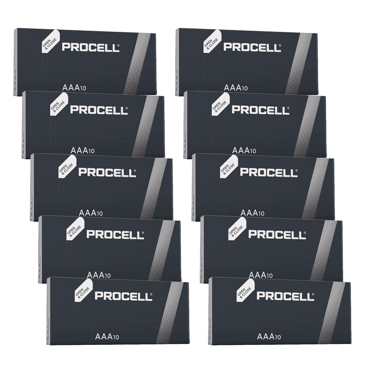 Pachet 100 baterii Duracell Procell LR03, AAA alcaline