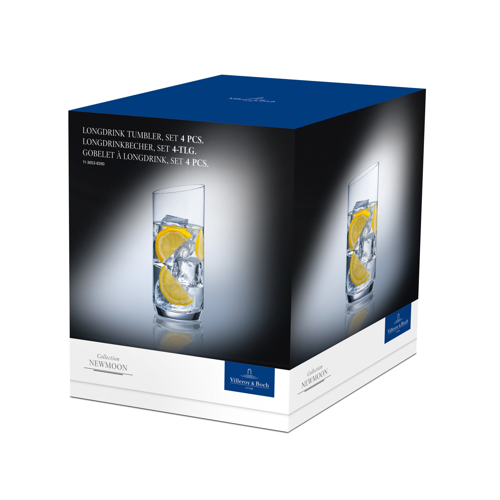 Set 4 pahare apa Newmoon, 360 ml - 390911