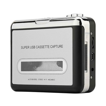 Convertor caseta in MP3 SeLgurFos, Walkman portabil, USB, Jack 3.5 mm, Negru/Gri Convertor caseta in MP3 SeLgurFos, Walkman portabil, USB, Jack 3.5 mm, Negru/Gri