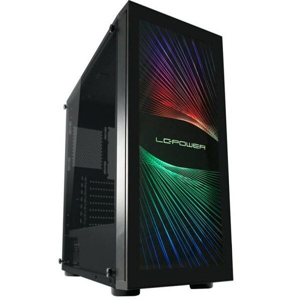 Carcasa, LC-Power, Interlayer X 800B, Midi-Tower, Fara Sursa, Negru