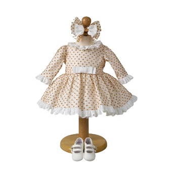 Set Rochita Botez Lempika Bebe Collette, botosi, bentita, 6-9luni, 74cm Set Rochita Botez Lempika Bebe Collette, botosi, bentita, 6-9luni, 74cm