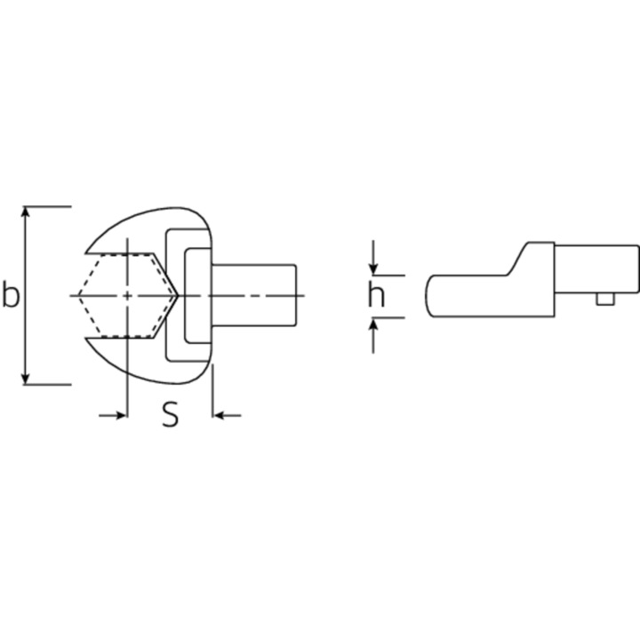 Cap deschis cheie dinamometrica, Stahlwille 731/40 27, prindere 14x18 mm, 27 mm