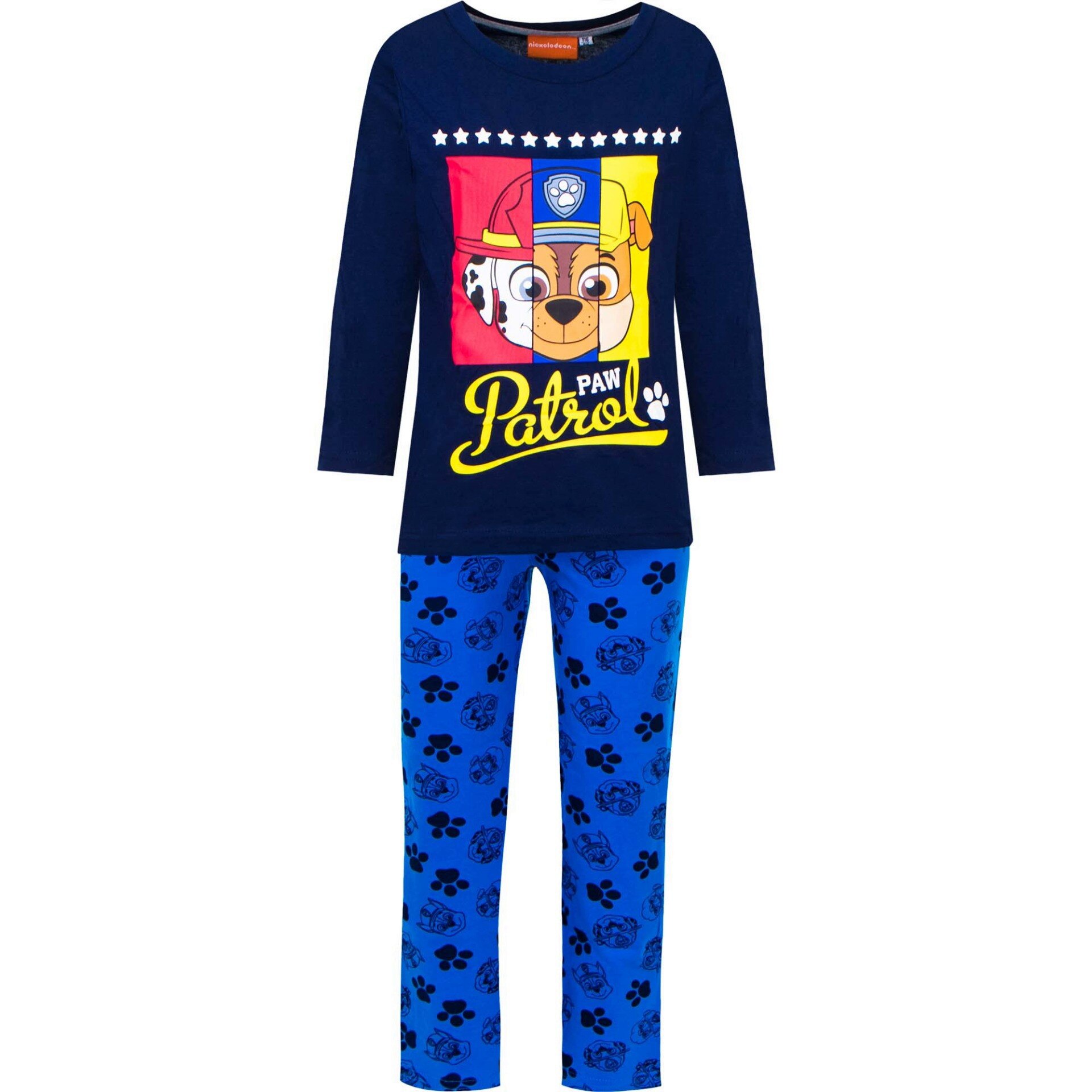 Pijamale lungi Paw Patrol best pups ever, Albastru