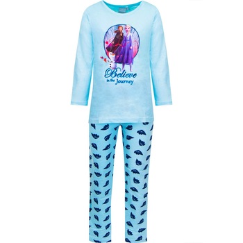 Pijamale lungi Frozen II your Journey, Albastru azur Pijamale lungi Frozen II your Journey, Albastru azur