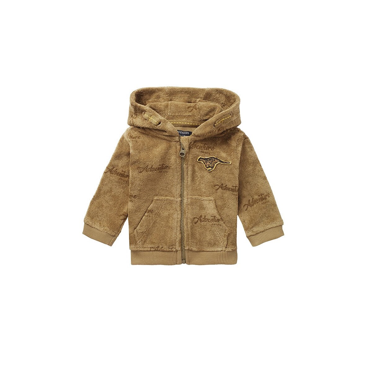 Hanorac bebe, Noppies, bumbac organic, Tampa, kaki