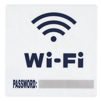 Indicator autocolant, Zola®, WI-FI, alb/albastru, 15x15 cm Indicator autocolant, Zola®, WI-FI, alb/albastru, 15x15 cm