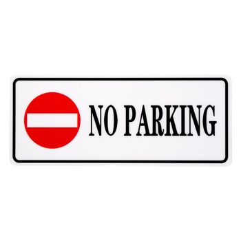 Indicator autocolant, Zola®, pentru parcare, 'No Parking', 29x12 cm Indicator autocolant, Zola®, pentru parcare, 'No Parking', 29x12 cm