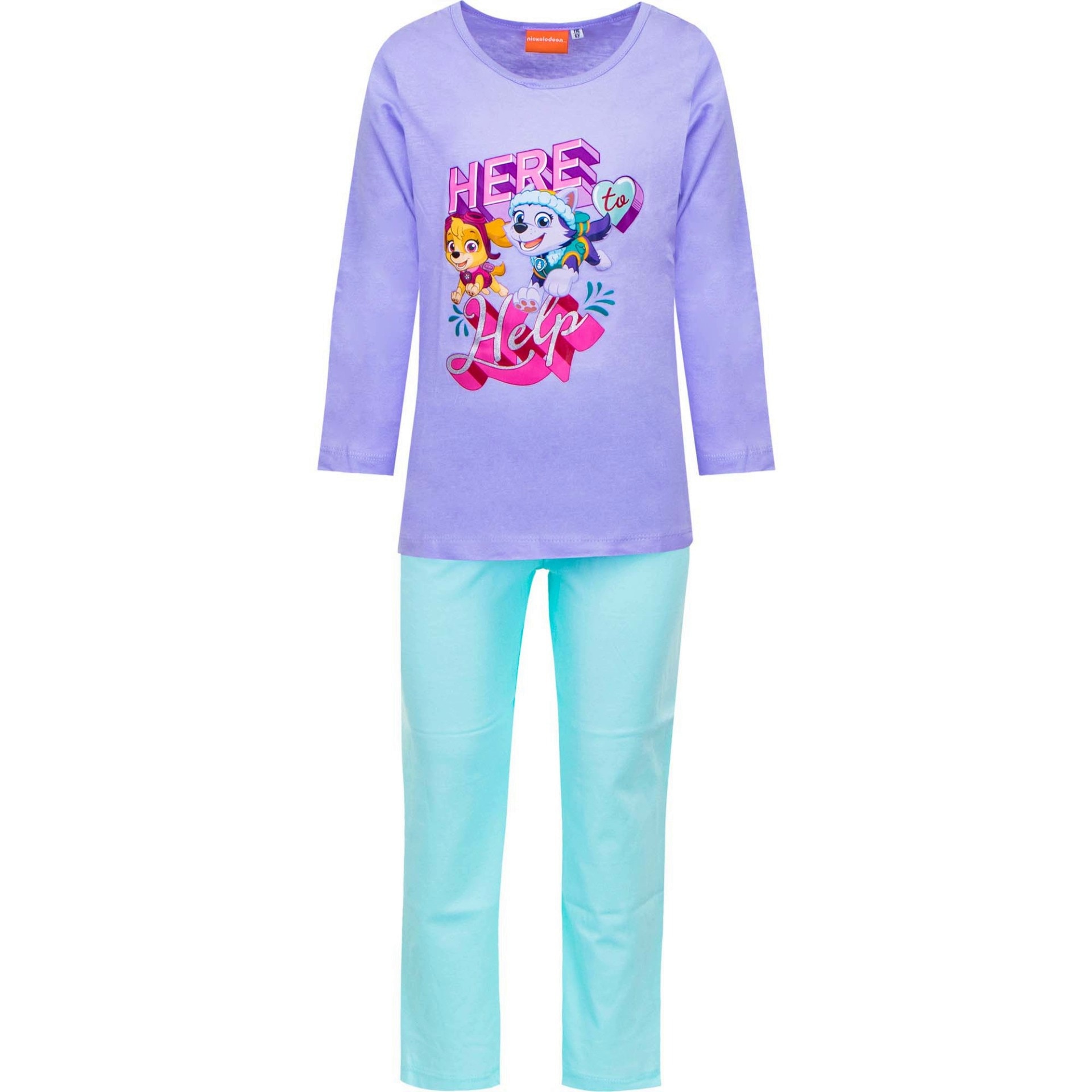 Pijamale lungi Paw Patrol Pup Power, Violet