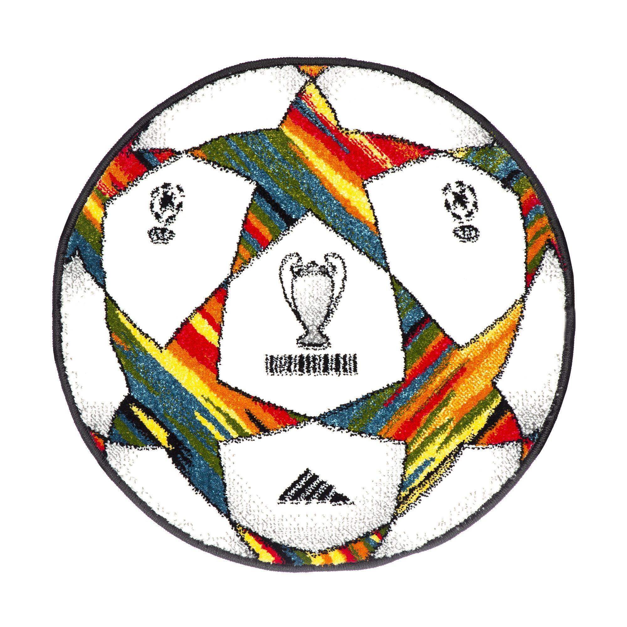 Covor copii,model cupa fotbal si stele,rotund,multicolor,67 cm