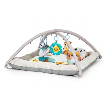 Covoras loc de joaca educativ ECOTOYS, pentru copii, cu margini groase, 6 jucarii, 88x88x45cm, alb/gri Covoras loc de joaca educativ ECOTOYS, pentru copii, cu margini groase, 6 jucarii, 88x88x45cm, alb/gri