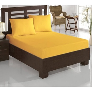 Set cearsaf pat cu fete perna Trendy, Gold, 3 piese, Ozdilek, 180x 200cm Set cearsaf pat cu fete perna Trendy, Gold, 3 piese, Ozdilek, 180x 200cm