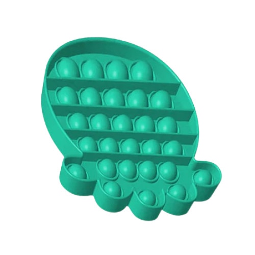 Jucarie Senzoriala Antistres din silicon Pop it Now, Push Bubble, caracatita, verde