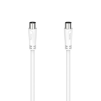 Cablu coaxial Hama 205048, 7.5 metri, alb Cablu coaxial Hama 205048, 7.5 metri, alb
