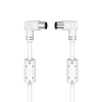 Cablu coaxial Hama 205056, 1.5 metri, alb Cablu coaxial Hama 205056, 1.5 metri, alb
