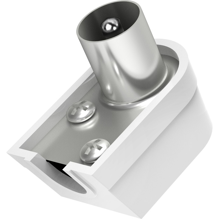 Mufa cablu coaxial Hama 205216, tata, alb