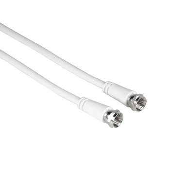 Cablu coaxial Hama 205038, 3 metri, alb Cablu coaxial Hama 205038, 3 metri, alb