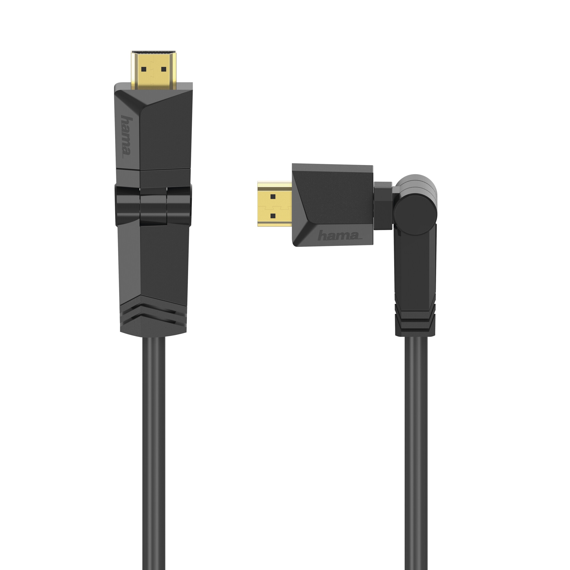 Cablu HDMI Hama 205011, 4k, Ethernet, 1.5 metri aurit, negru