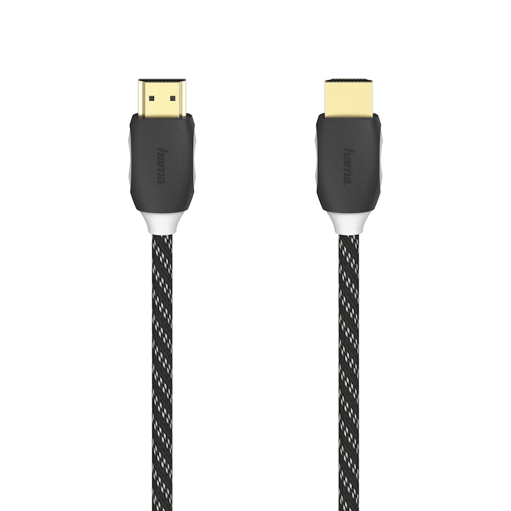 Кабел HDMI Hama 205444, 4k, Ethernet, 1.5 метра, Позлатен, Черен