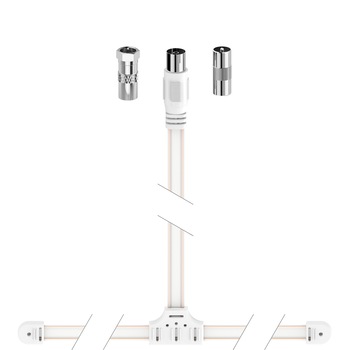 Antena tip cablu DAB+ Dipol Hama 205283, 1.75 metri, alb Antena tip cablu DAB+ Dipol Hama 205283, 1.75 metri, alb