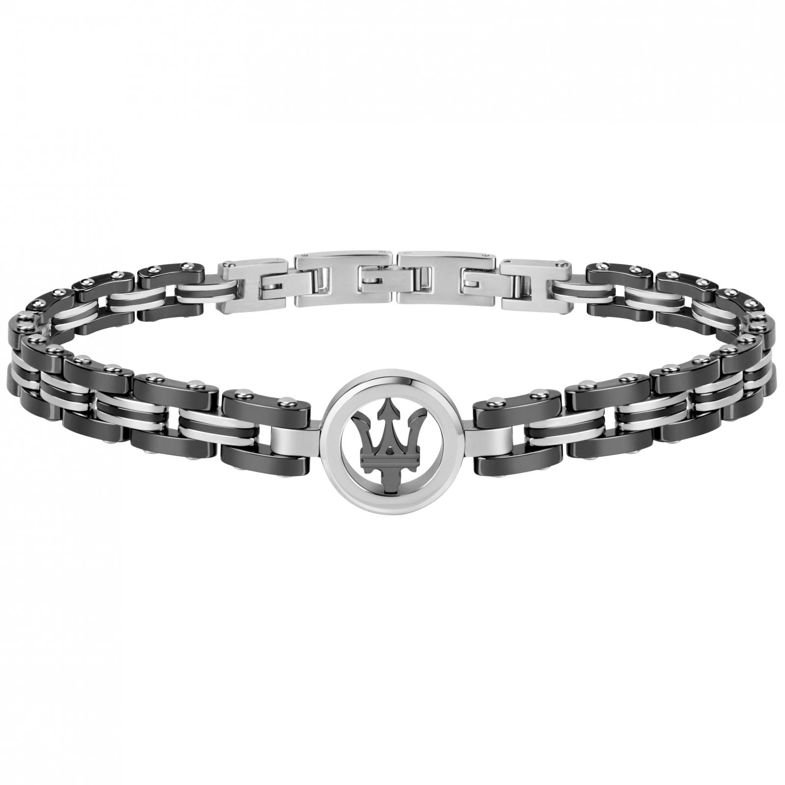 Bratara Maserati JM219AQH13, Argintiu, Negru