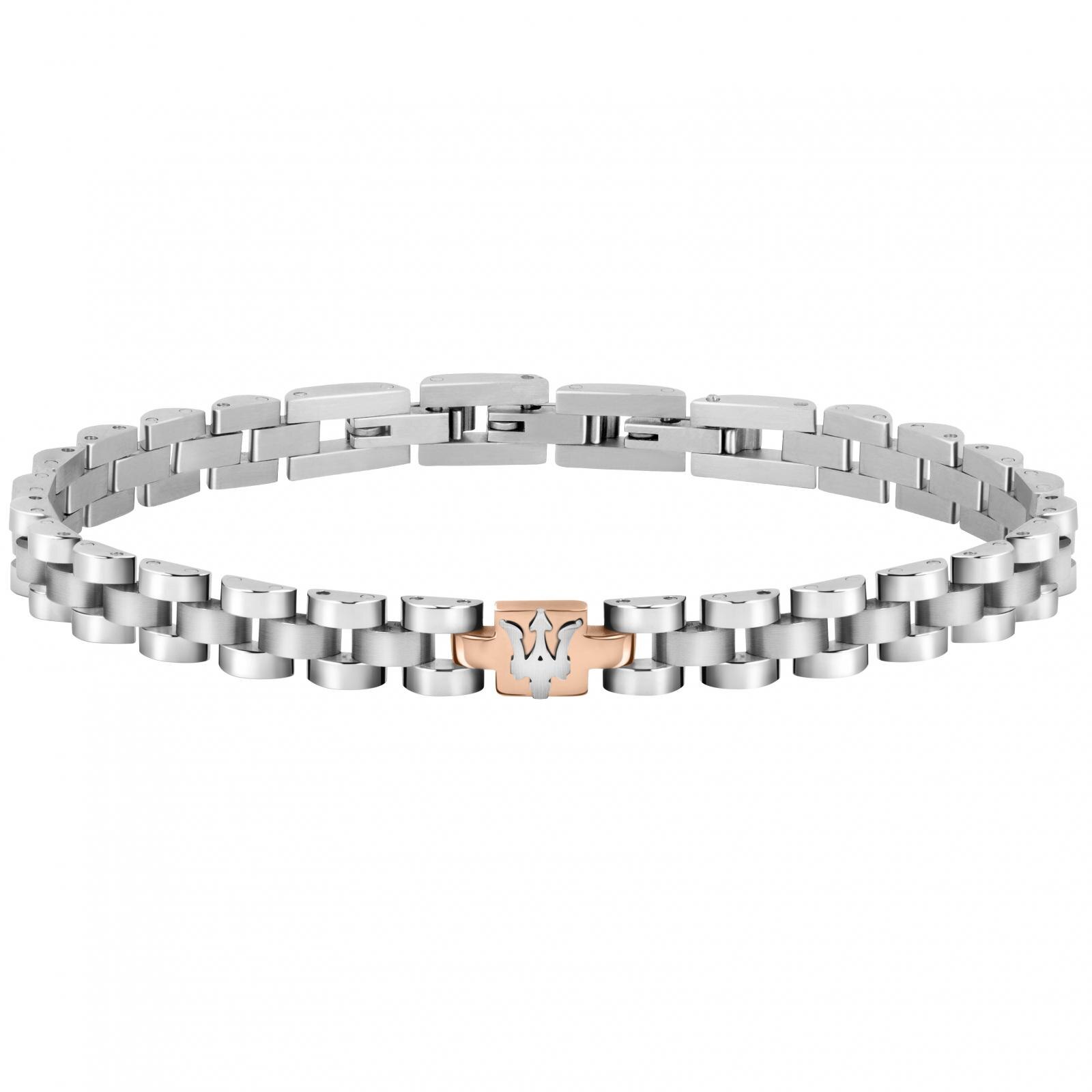 Bratara Maserati JM219AQH17, Argintiu, Rose gold