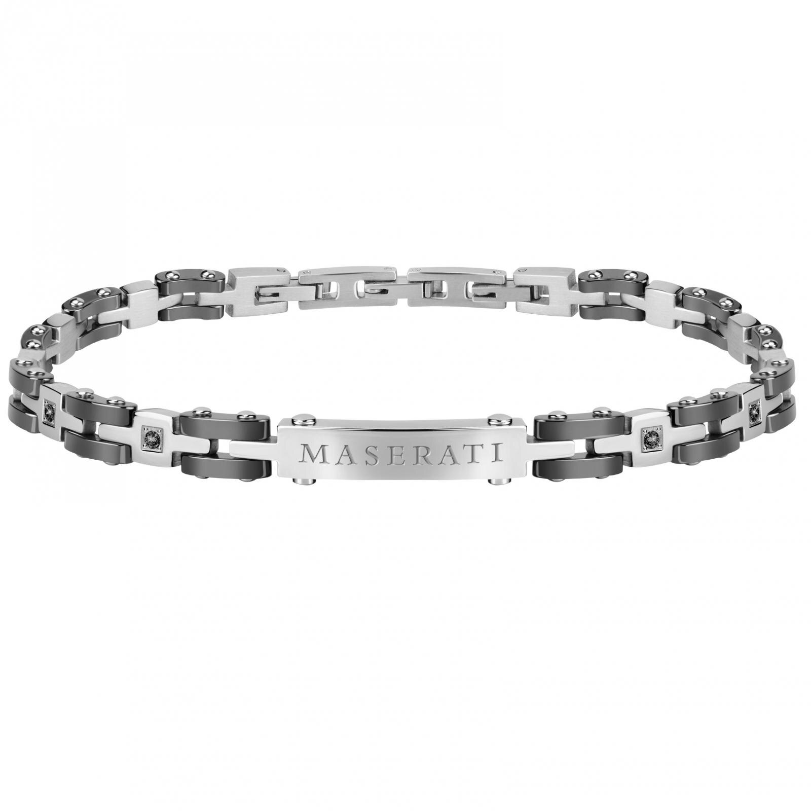 Bratara Maserati JM219AQH11, Negru, Argintiu