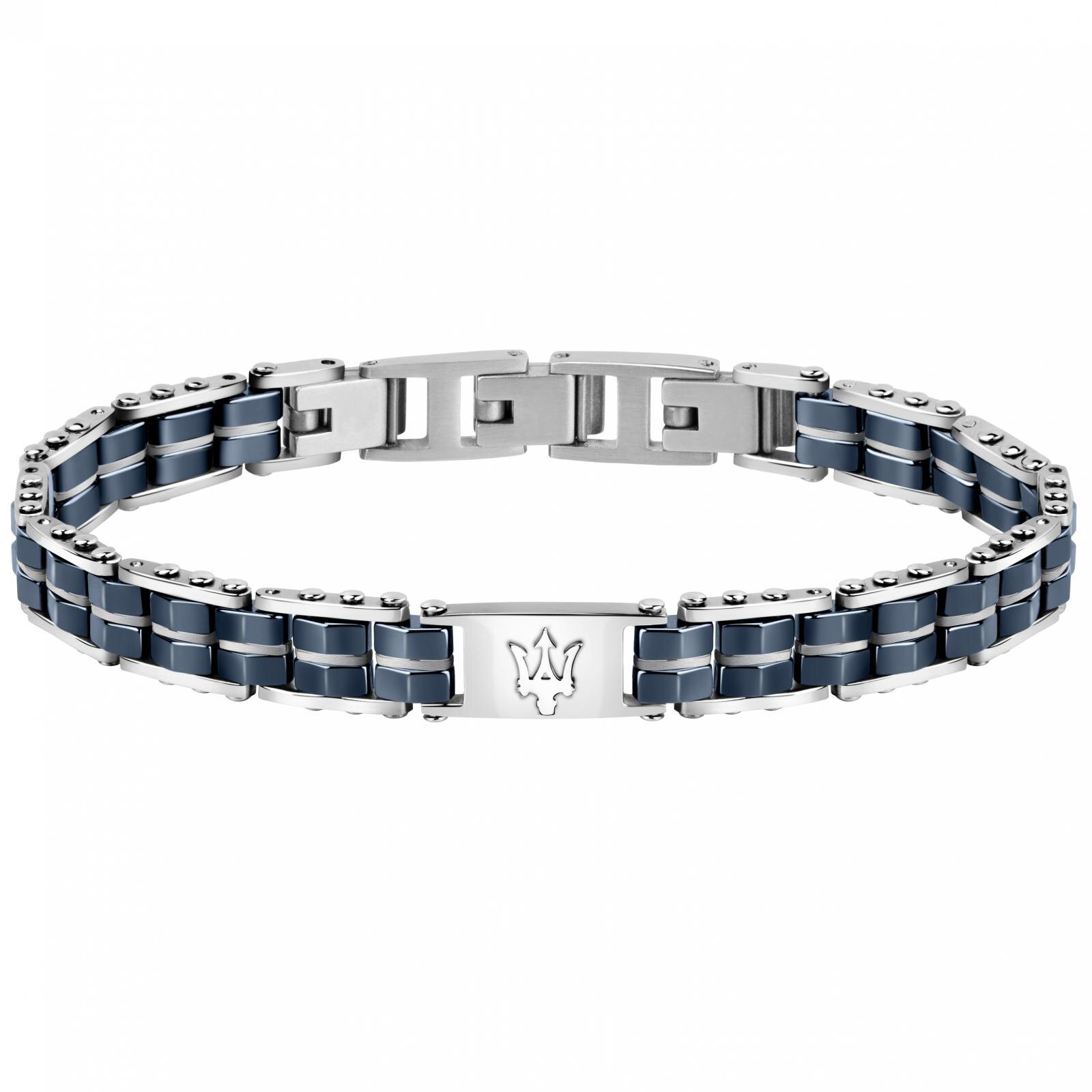 Bratara Maserati JM220ASR03, Argintiu, Albastru