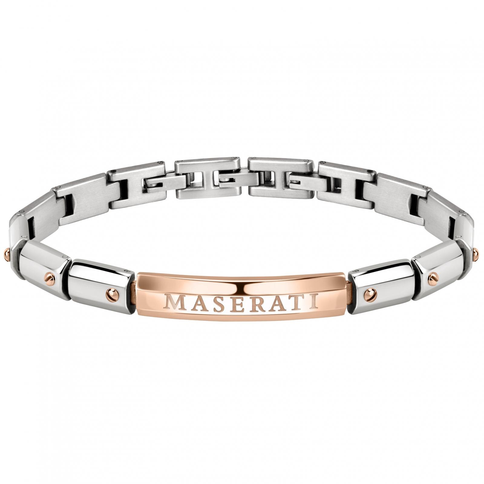 Bratara Maserati JM220ASQ06, Argintiu, Rose gold