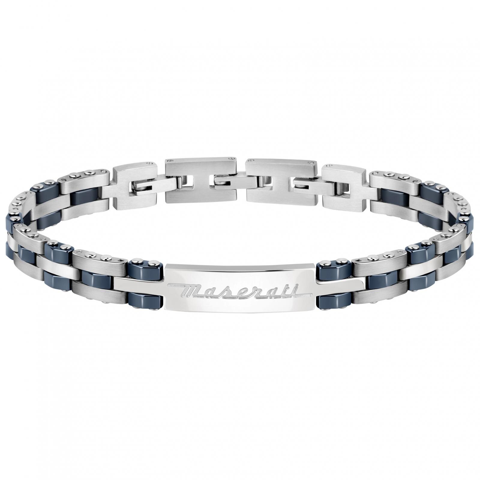 Bratara Maserati JM220ASR01, Argintiu, Albastru